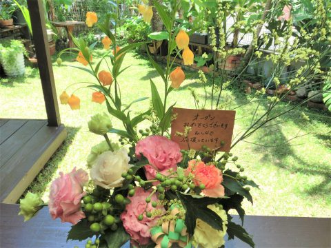 開店祝い 花いちりんは沖縄コザの花屋または古民家カフェ
